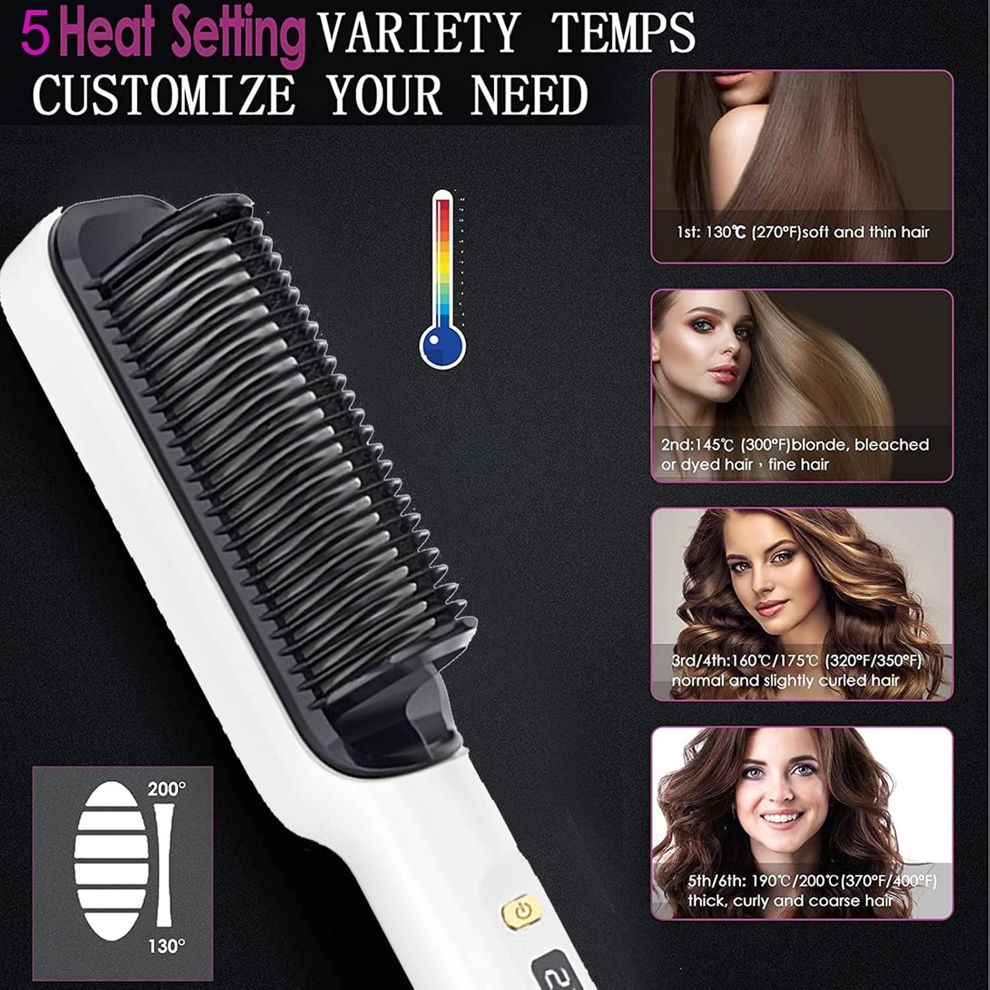 Brosse Lissante Ionique Taarulumi™ – Cheveux Lisses, Soignés et Sublimés en Un Seul Geste